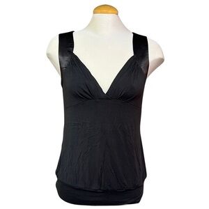 Women's Large Chocolate Brown Suzy Shier V Neck Tank Top